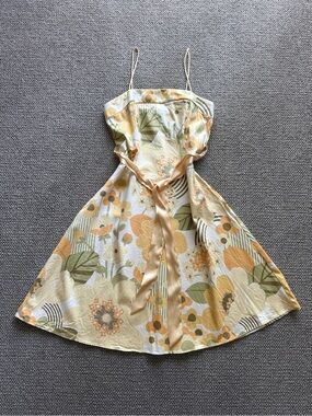 Vintage Cotton B.Smart Floral Party Dress L